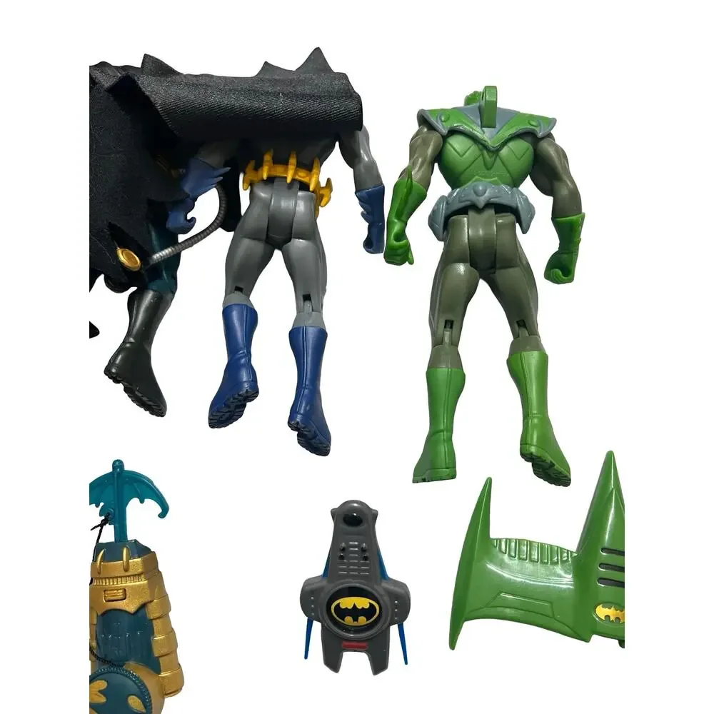 2003 Mattel Batman 6in Figure Lot Night Patrol Armor Electro-Net Blue Gray DC